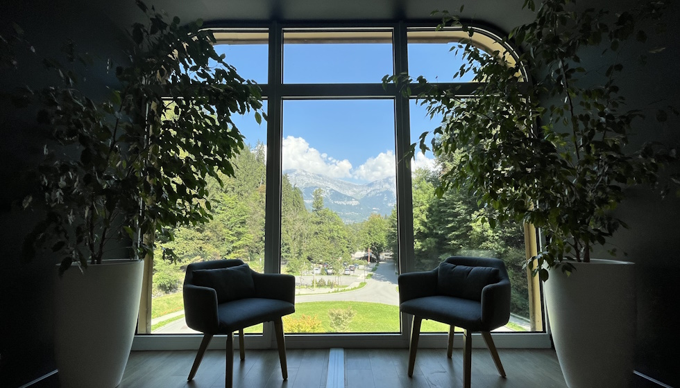 Vue depuis la salle de séminaire des Thermes
